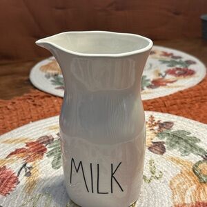 Rae Dunn White Milk Pitcher